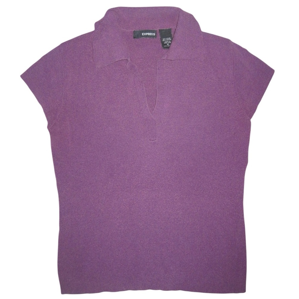 Purple vintage Express collared tee